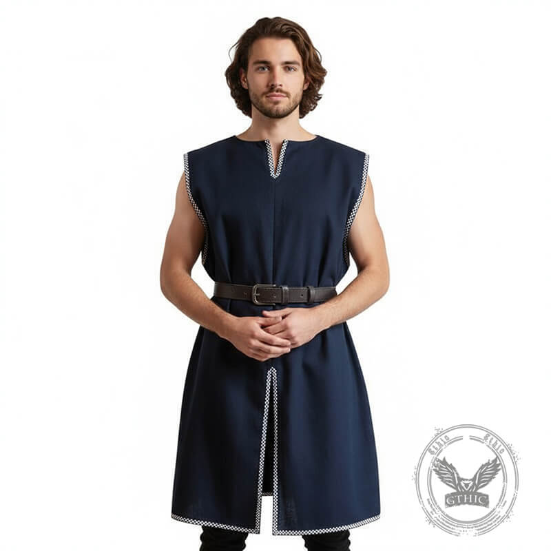 Retro Loose Round Neck Waist Robe Costume