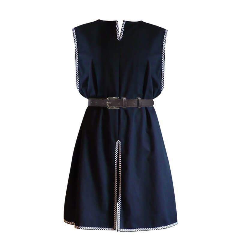 Retro Loose Round Neck Waist Robe Costume