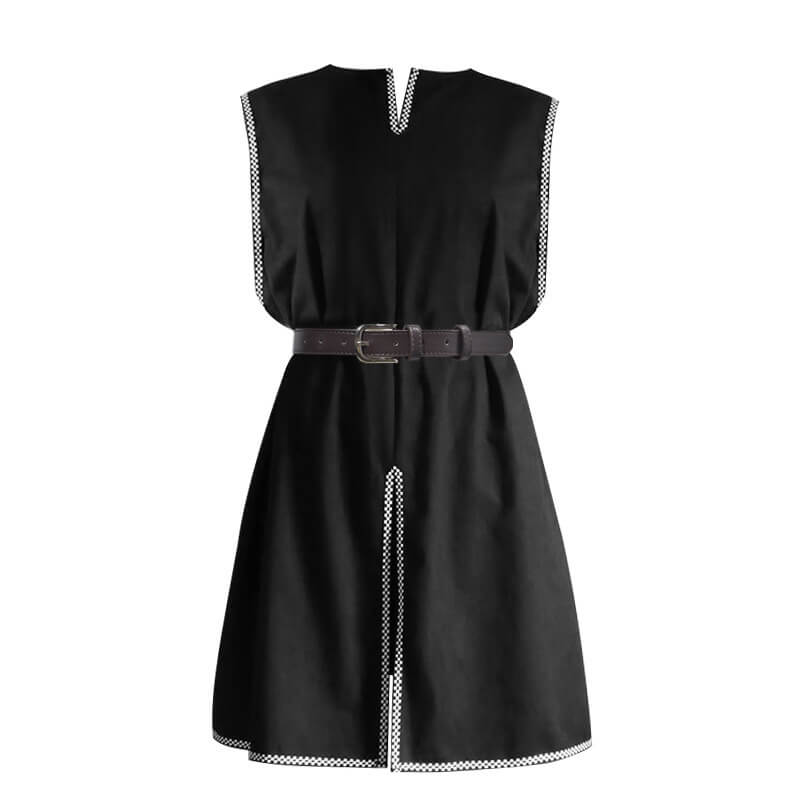 Retro Loose Round Neck Waist Robe Costume