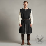 Retro Loose Round Neck Waist Robe Costume