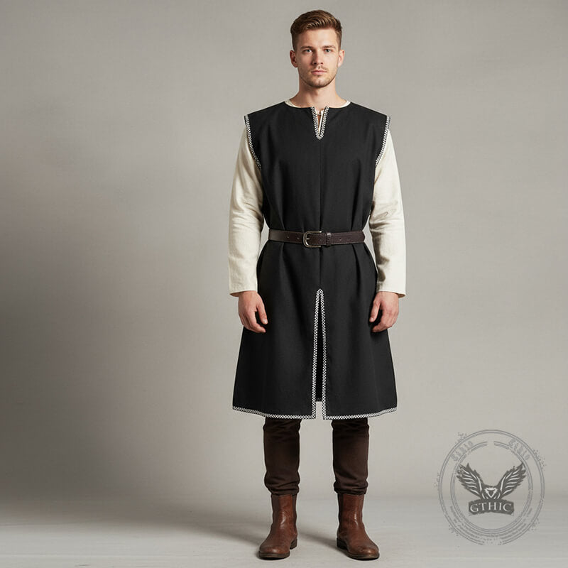 Retro Loose Round Neck Waist Robe Costume