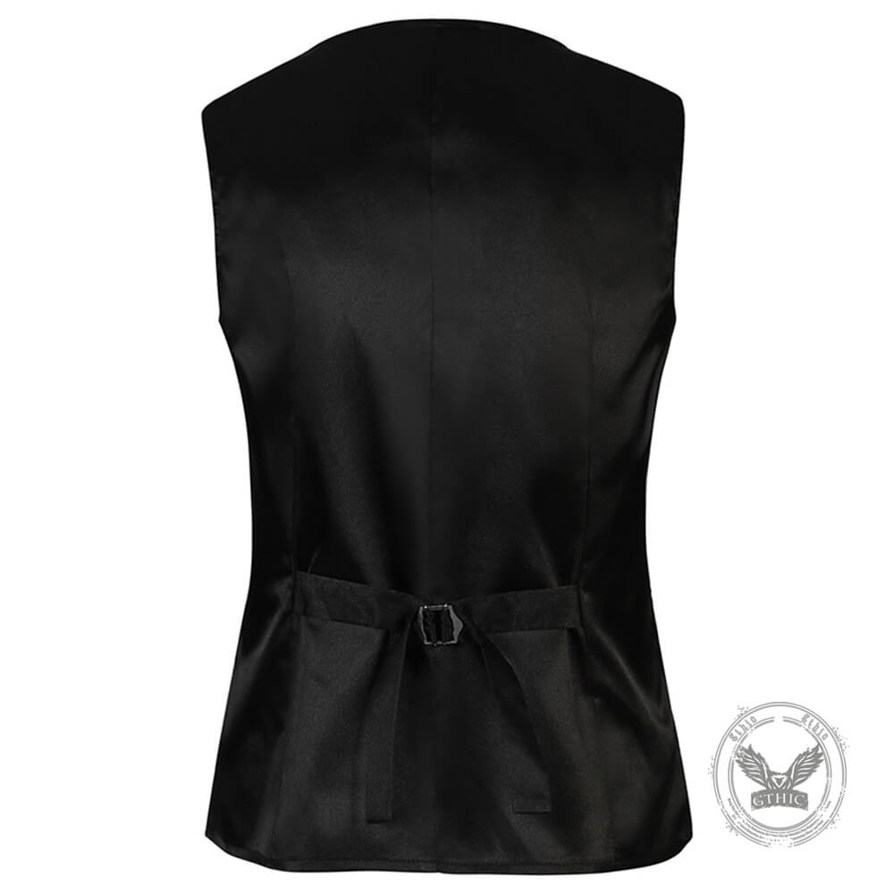 Retro Medieval Jacquard Punk Waistcoat Costume