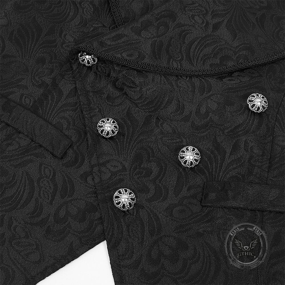 Retro Medieval Jacquard Punk Waistcoat Costume