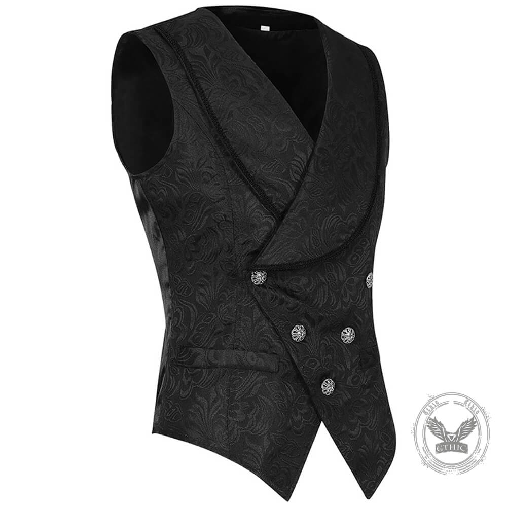 Retro Medieval Jacquard Punk Waistcoat Costume | Gthic.com