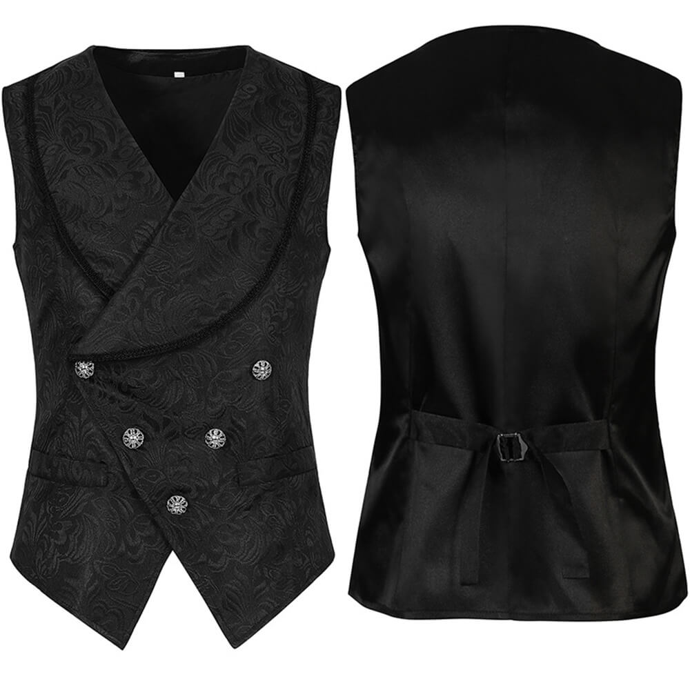 Retro Medieval Jacquard Punk Waistcoat Costume | Gthic.com