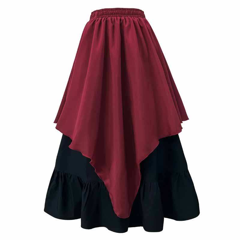 Retro Medieval Top Irregular Skirt Girdle Waist Set