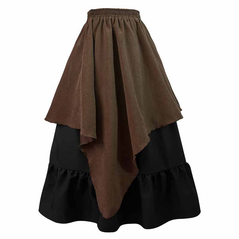 Retro Medieval Top Irregular Skirt Girdle Waist Set