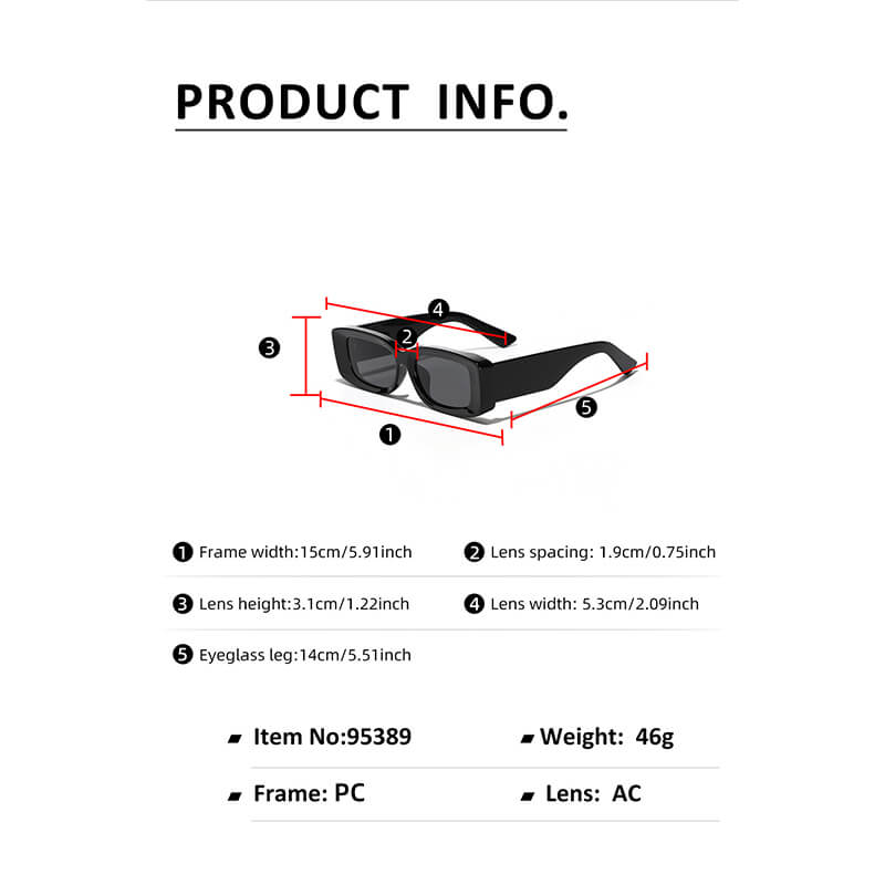 Retro Modern Square Small Frame PC Sunglasses | Gthic.com