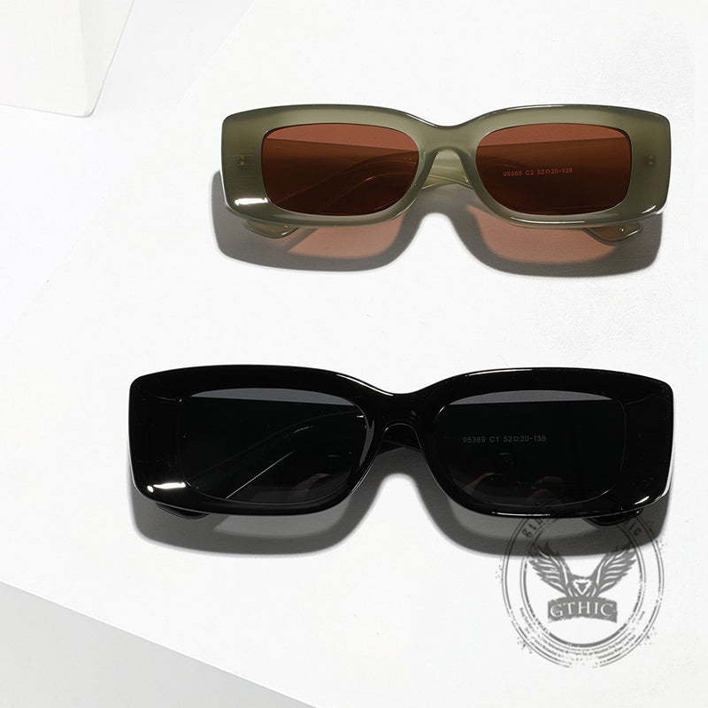 Retro Modern Square Small Frame PC Sunglasses | Gthic.com