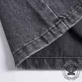 Retro Multi-Pocket Strappy Wide-Leg Cargo Jeans