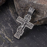 Colgante de cruz de crucifixión de Jesús de forma redonda