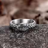 Retro Ouroboros Stainless Steel Snake Ring