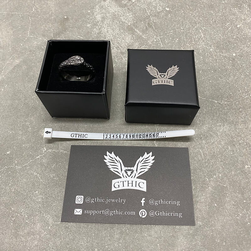 Retro Ouroboros Stainless Steel Snake Ring