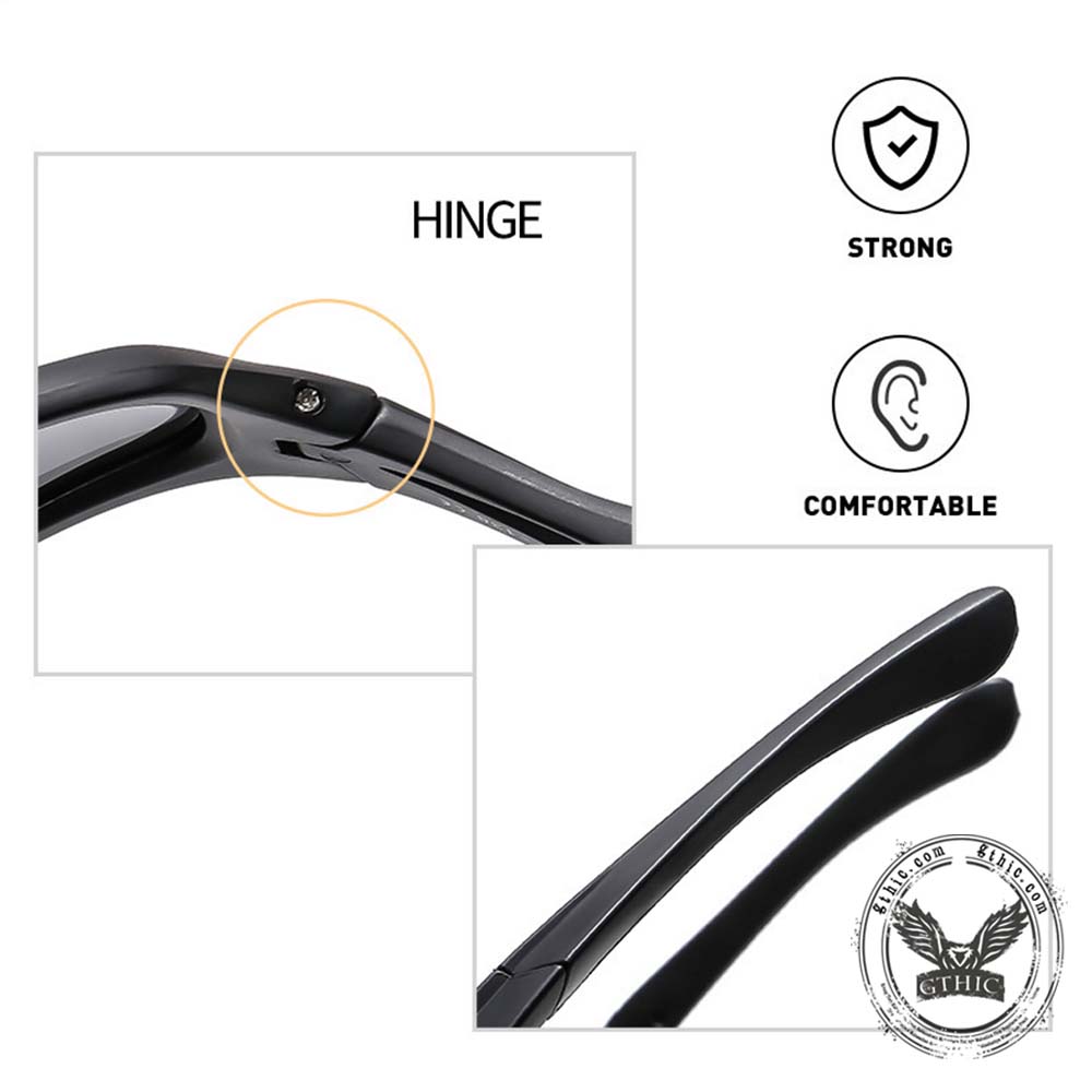 Retro Outdoor Sporty Y2K Polarized PC Sunglasses