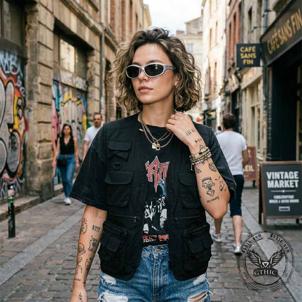 Retro Outdoor Sporty Y2K Polarized PC Sunglasses | Gthic.com