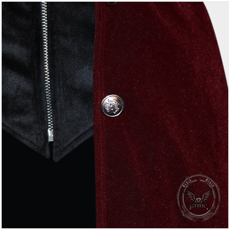 Retro Pattern Medieval Stand Collar Halloween Tuxedo Costume