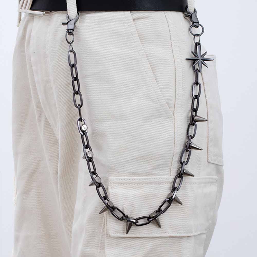 Retro Rock Spiked Punk Alloy Pants Chain
