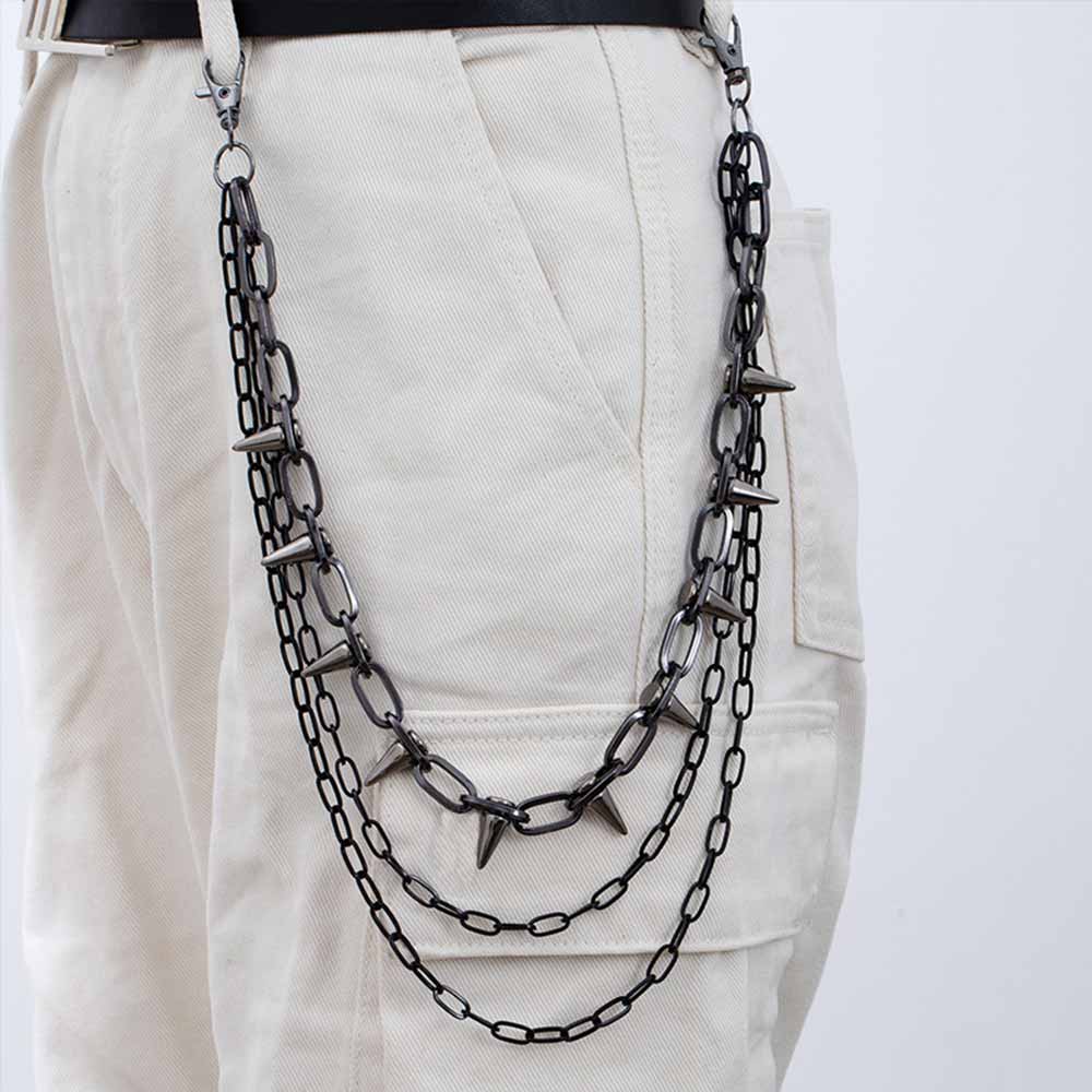 Retro Rock Spiked Punk Alloy Pants Chain
