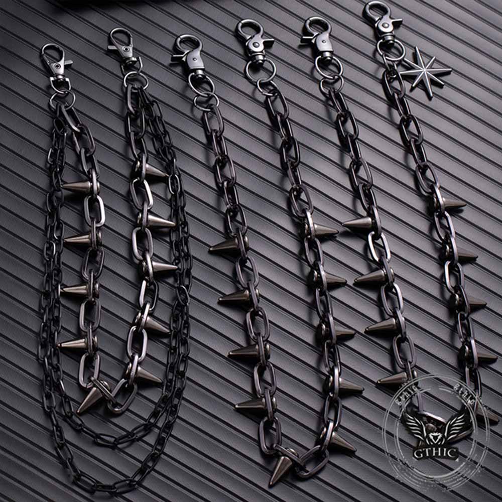 Retro Rock Spiked Punk Alloy Pants Chain