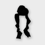 Retro Ruffled Spiral Wool Blend Knitted Scarf