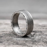 Retro Runes Celtic Knot Stainless Steel Ring