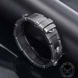 Retro Skull Heads Watch Buckle Stainless Steel Bracelet | Gthic.com