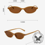 Retro Small Frame UV Protection PC Oval Sunglasses