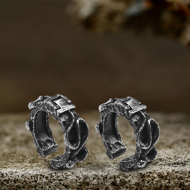 Retro Snake Stainless Steel Ear Cuffs GTHIC