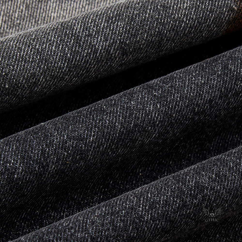 Retro Splatter Paint Distressed Ripped Wide-Leg Jeans