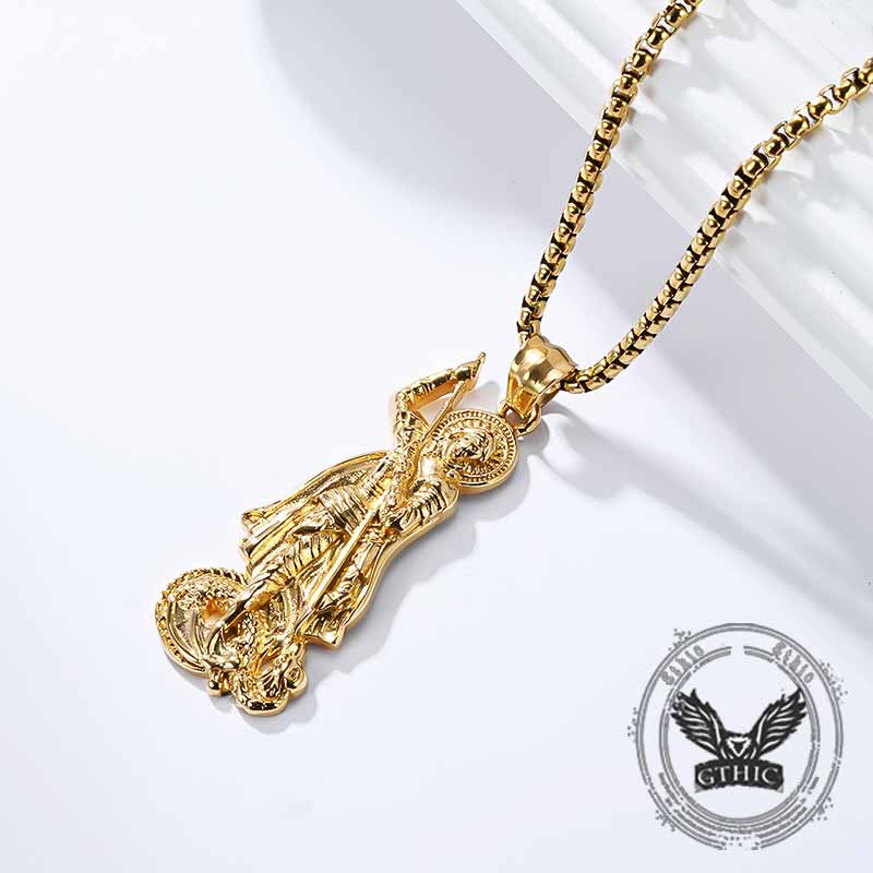 Retro St. George Slay Dragon Stainless Steel Pendant