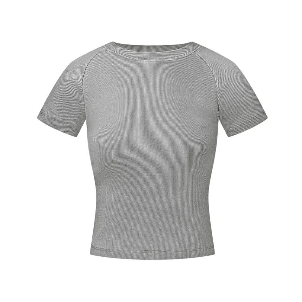 Retro Street Washed Graphic Cropped T-Shirt
