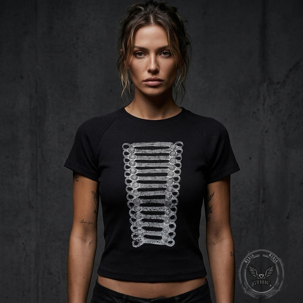 Retro Street Washed Graphic Cropped T-Shirt | Gthic.com