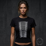 Retro Street Washed Graphic Cropped T-Shirt | Gthic.com