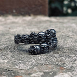 Retro Surrounded Skull Stainless Steel Ring | Gthic.com