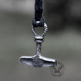 Retro Thor's Hammer Stainless Steel Viking Pendant | Gthic.com
