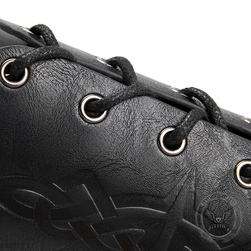 Retro Tree of Life Embossed Knight PU Leather Bracers