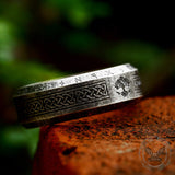 Retro Tree Of Life Knot Stainless Steel Viking Ring