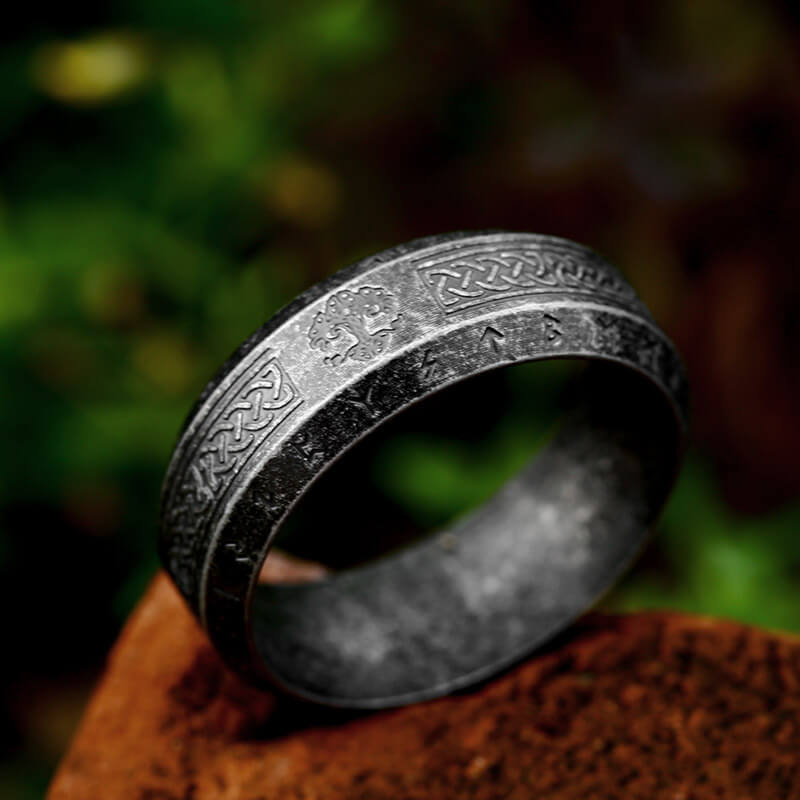 Retro Tree Of Life Knot Stainless Steel Viking Ring | Gthic.com