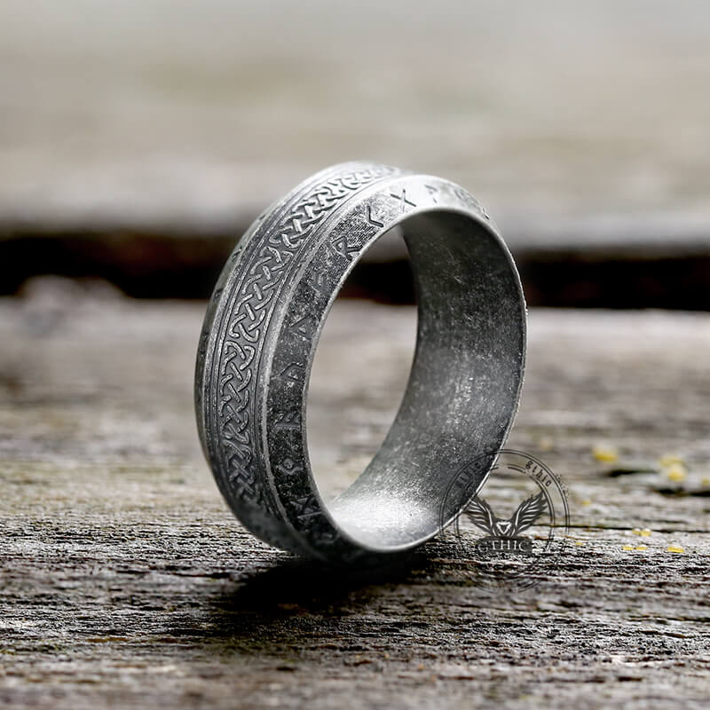 Retro Tree Of Life Knot Stainless Steel Viking Ring | Gthic.com