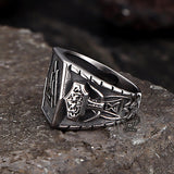 Retro Valknut Odin Triangle Stainless Steel Viking Ring