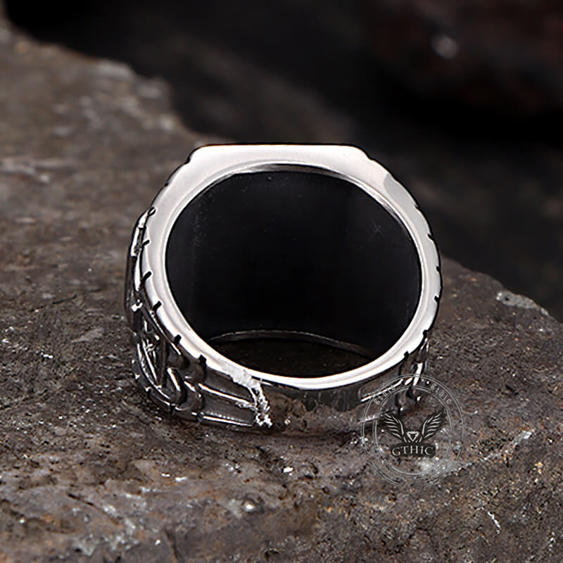 Retro Valknut Odin Triangle Stainless Steel Viking Ring