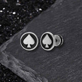 Retro Viking Pattern Stainless Steel Stud Earrings