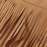 Retro Wild West Cowboy-Style Fringe Midi Skirt