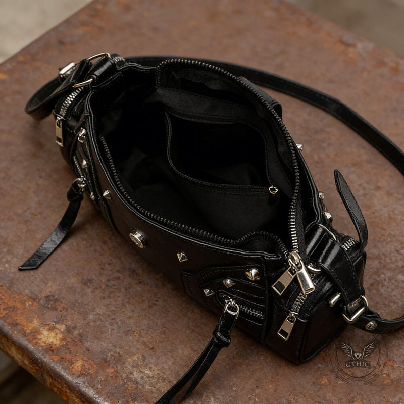 Retro Y2K Motorcycle Shoulder PU Leather Handbag – GTHIC