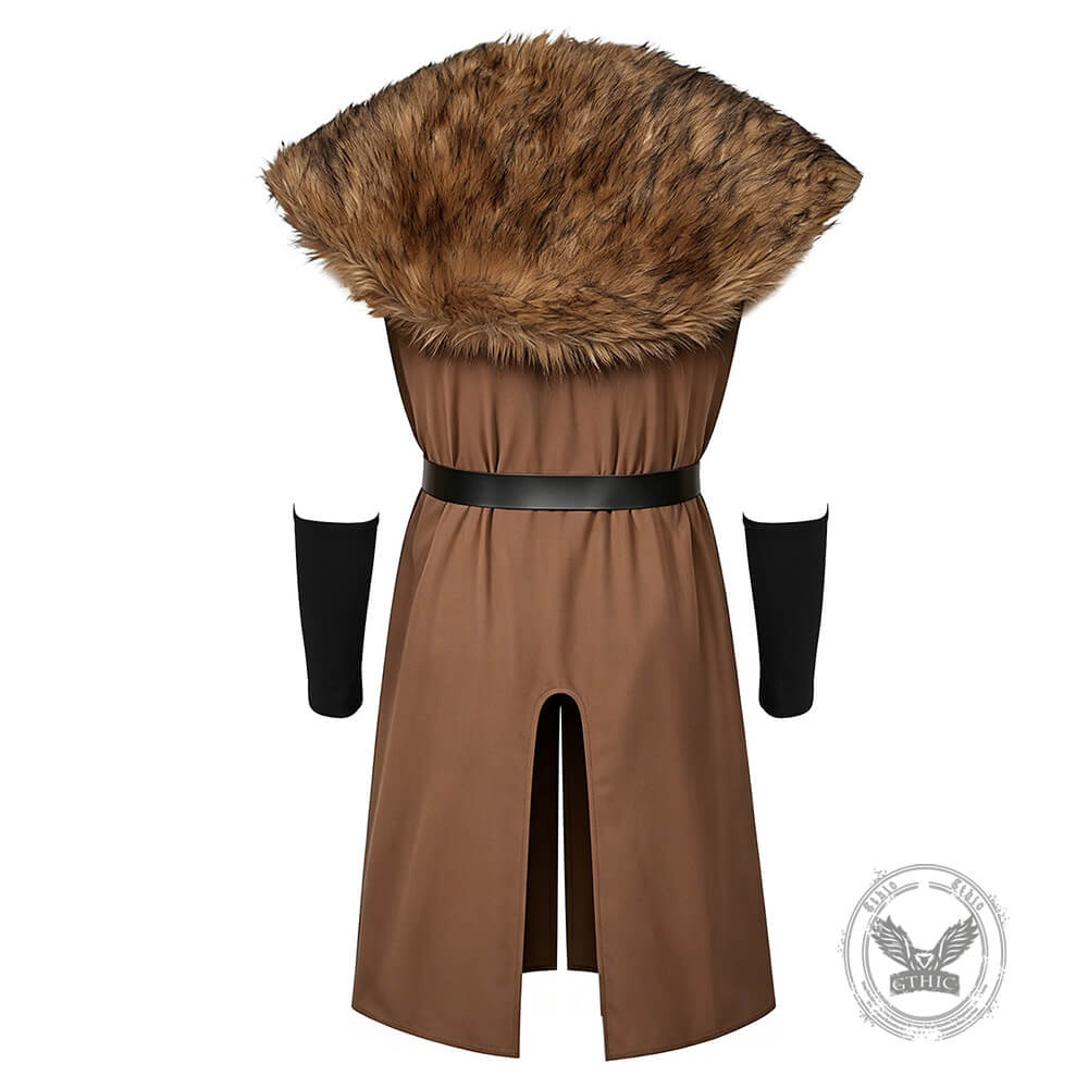 Revival Of Medieval Viking Warrior Robe Costume Set