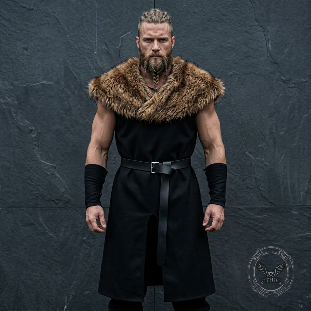 Revival Of Medieval Viking Warrior Robe Costume Set