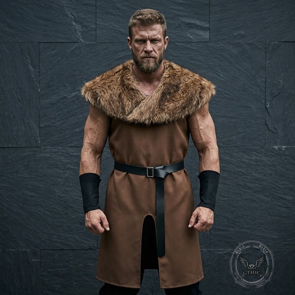 Revival Of Medieval Viking Warrior Robe Costume Set | Gthic.com