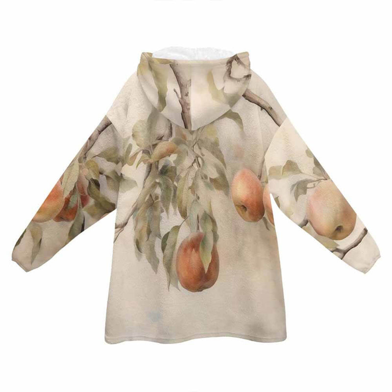 Ripe Apple Print Blanket Hoodie