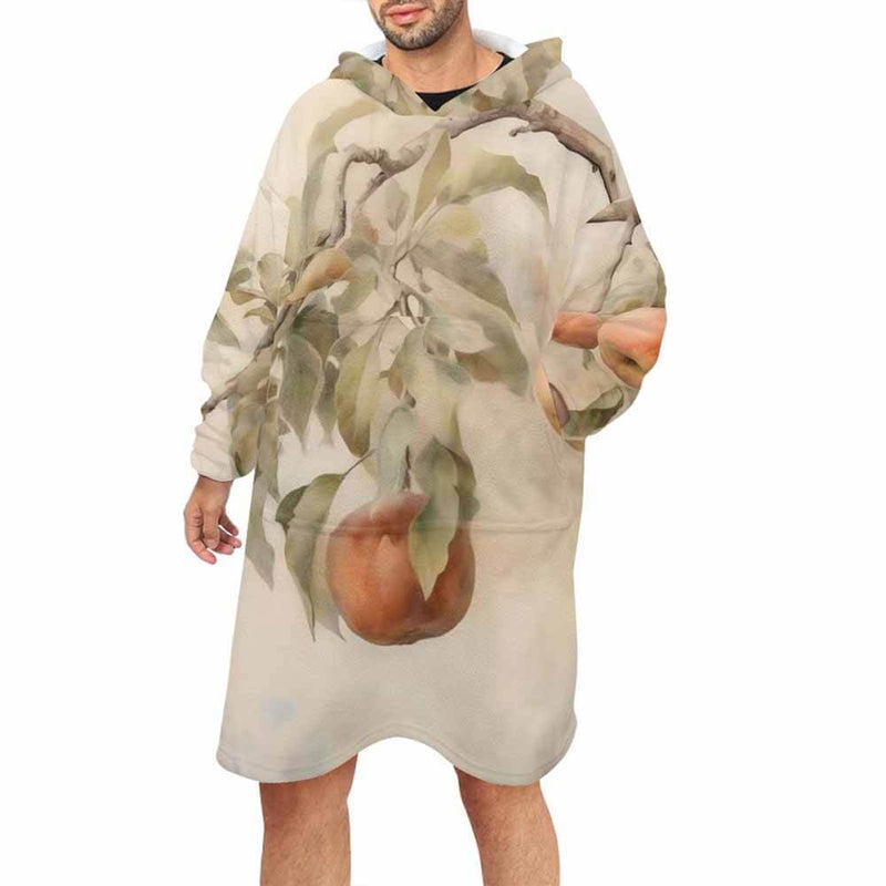 Ripe Apple Print Blanket Hoodie