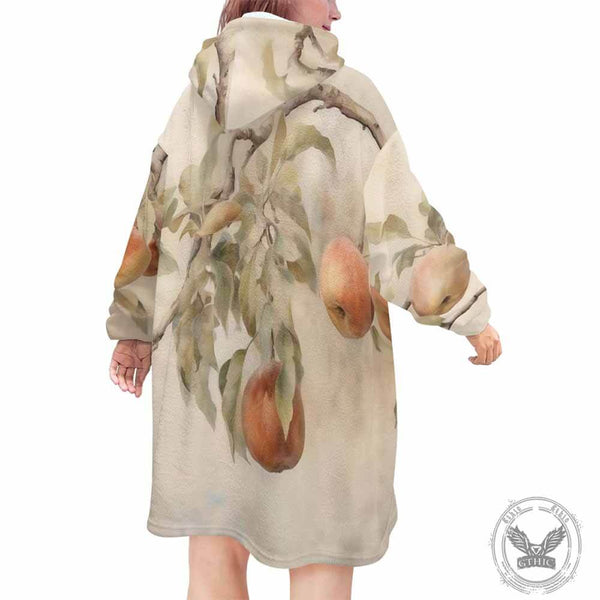 Ripe Apple Print Blanket Hoodie